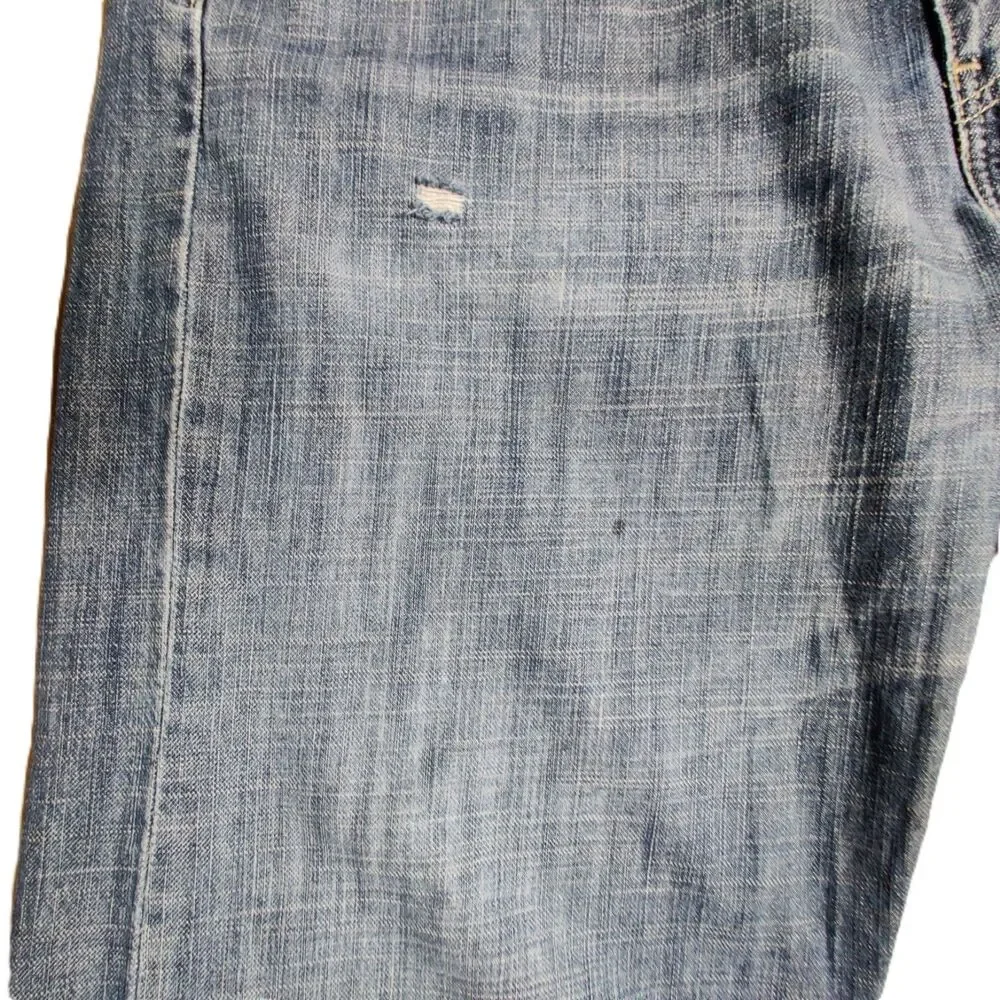 Levi’s 569 Loose Straight Jeans W34 L32 Light Wash Distressed Denim